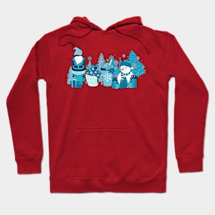 funny xmas gnome iced coffee winter drinks gift Hoodie